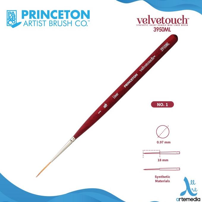 

TERBARUU!! Kuas Lukis Princeton Velvetouch 3950ML Mini Liner Synthetic Brush SH TERBARU