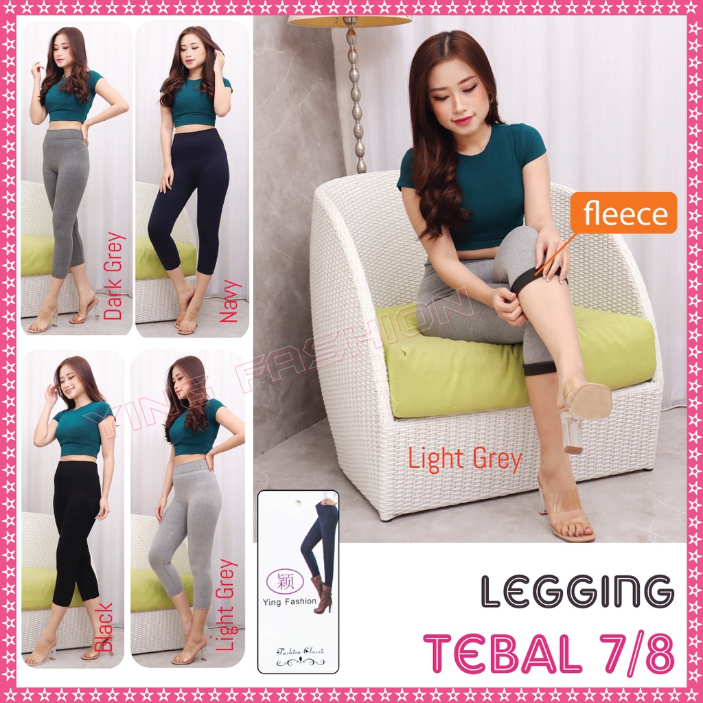 [ GROSIR ] Legging Fleece Wanita 702 7/8 / Legging Fleece / Legging Thermal 902 / Legging fleece Wanita 7/8 Jumbo