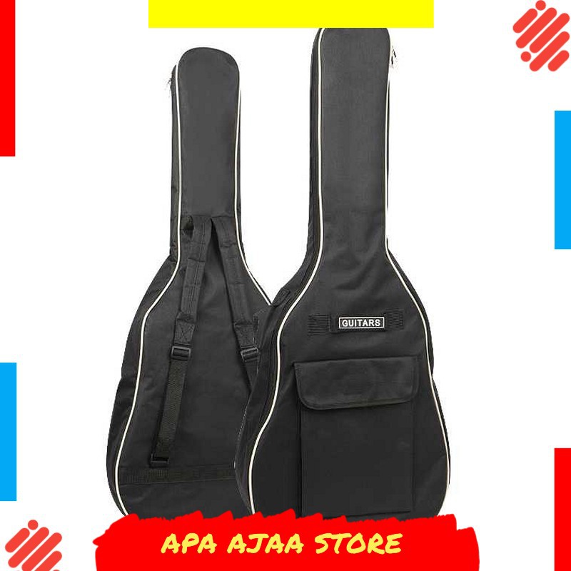 Hot Promo ! Tas Gitar Oxford Padded Guitar Case Double Strap Waterproof - ZH06501