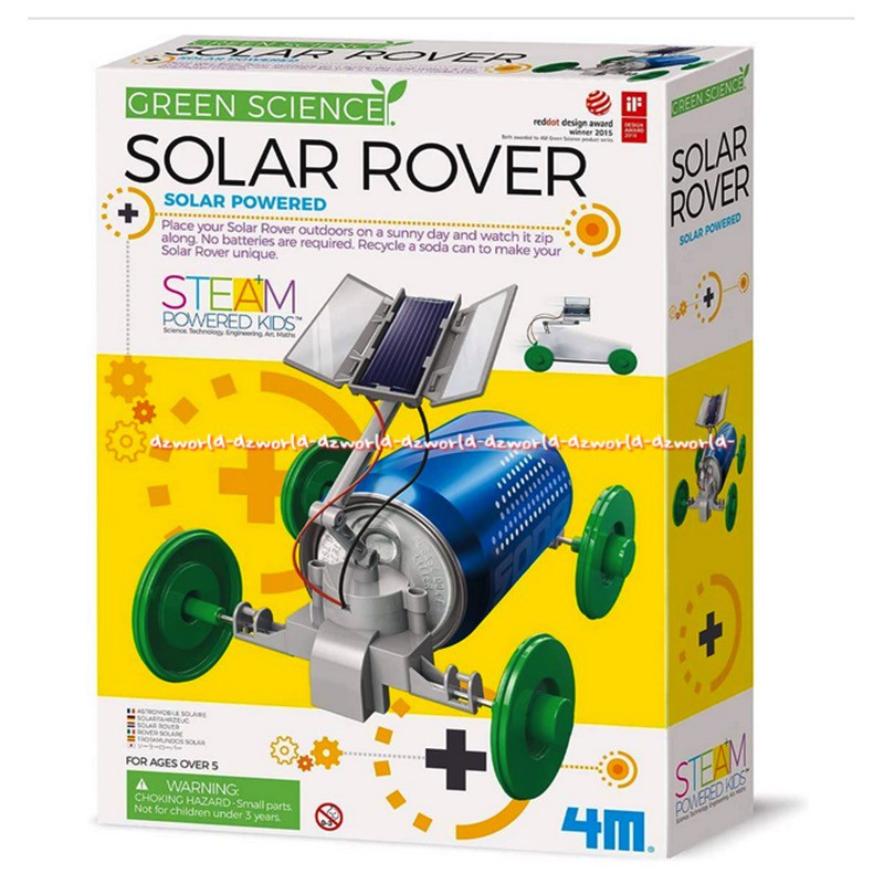 4M Green Science Rover Robot Solar Hybrid Power Mainan Membuat robot Tenaga Solar