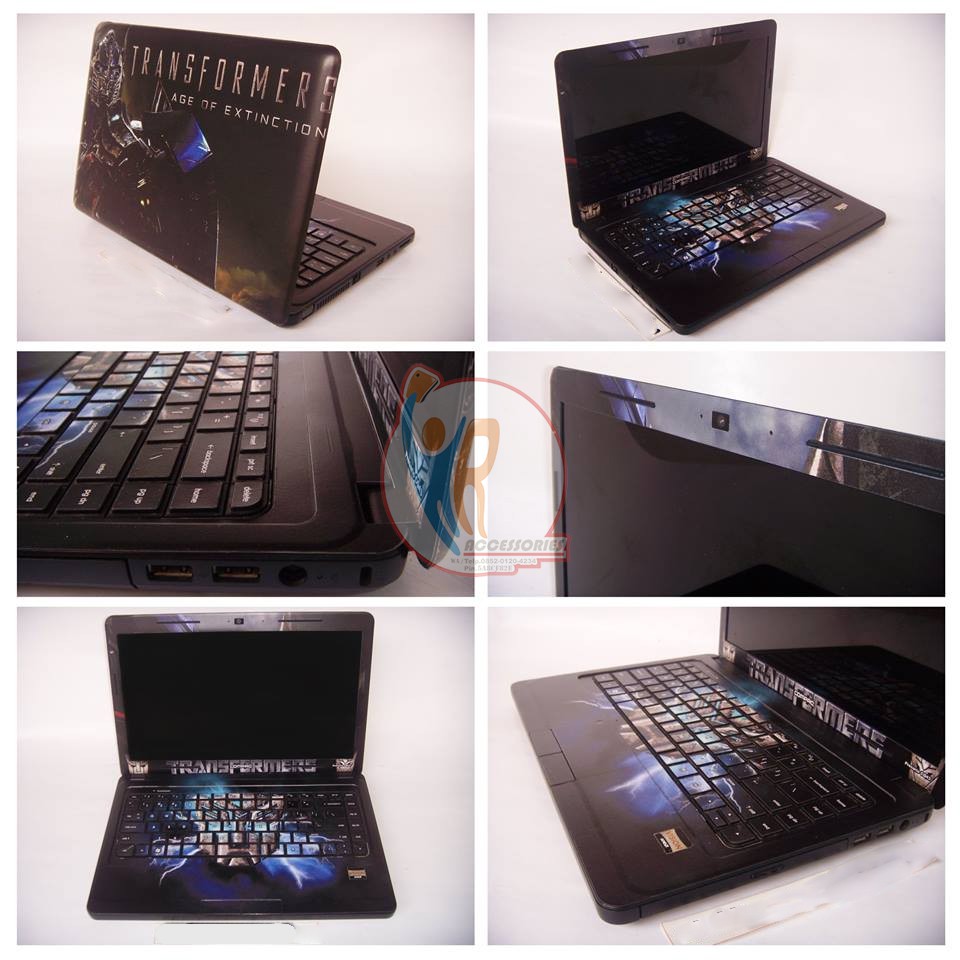 Original Garskin Laptop Full Body Compaq CQ43 Motif Transfor (Motif & Design Bisa Request Dari Kamu)