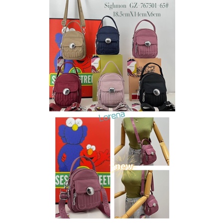 GZ767501-65 TAS WANITA IMPORT SIGHMON 2in1 JINJING DAN SELEMPANG