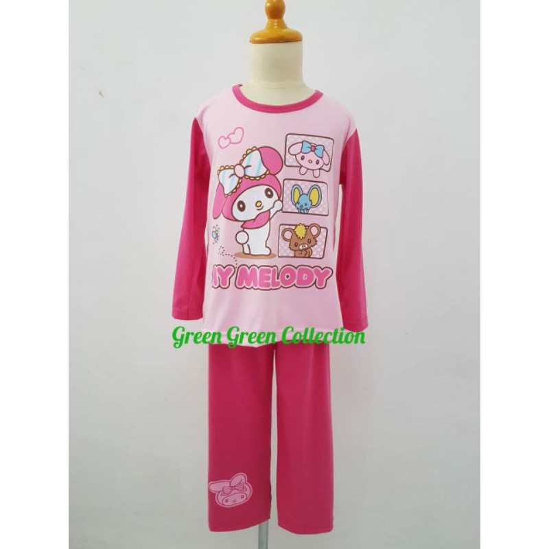 Piyama Stelan Kaos Anak Cewek My Melody Pink