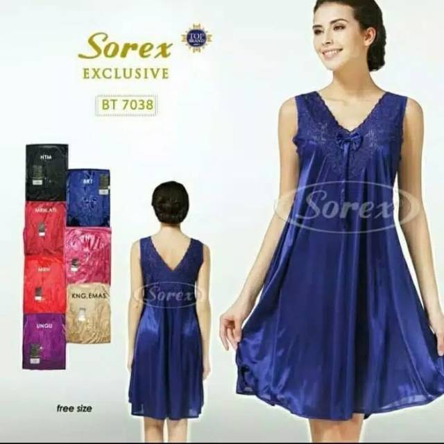 Baju Tidur wanita DASTER Satin SOREX BT 7038 Exlusive Satin SOREX