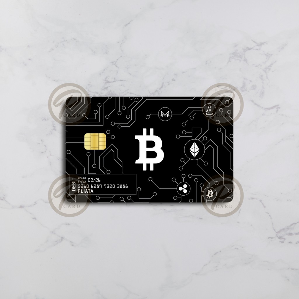 Crypto Skin Card  - Card Cover Skin Sticker - PLIATA Stiker Kartu ATM, E-Money, E-Toll