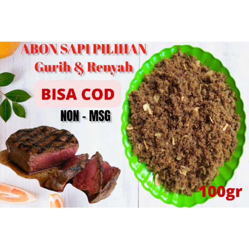 

Abon Sapi Asli 100gr / Abon Sapi Non Msg / Abon Sapi Original