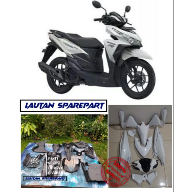 Full Body Kasar & Halus Honda Vario 125-150 Led Lama/Old tahun 2015-2017 Warna Putih