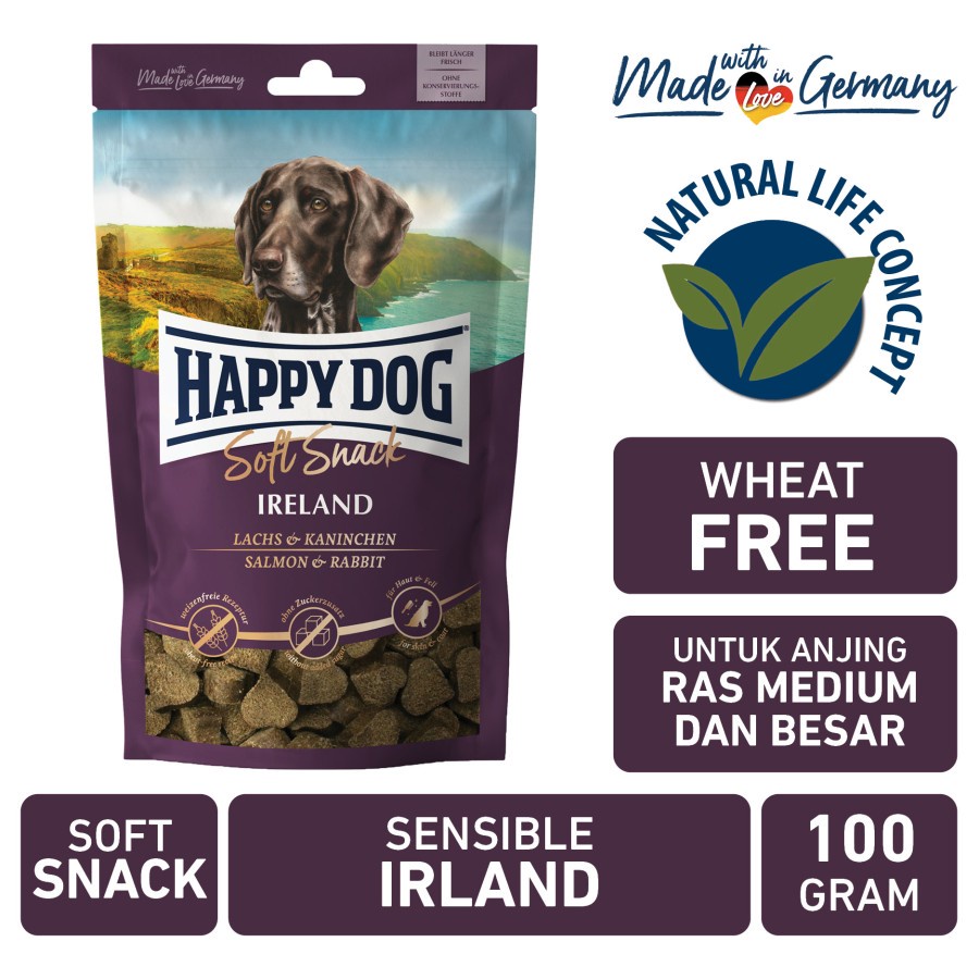 Happy Dog Soft Snack Sensible Irland Cemilan Anjing Ras Medium Besar