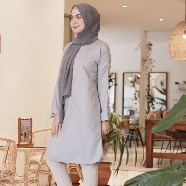 Nafa Tunik polos tunik katun tunik cantik baju atasan