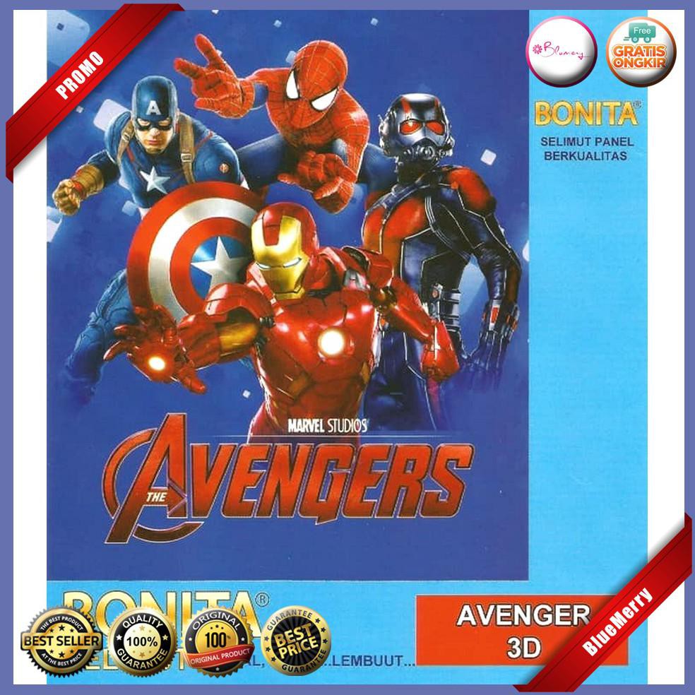 Selimut Bonita Avengers Blanket Iron Man Spiderman Capt America Ultron Bmsc726 Shopee Indonesia