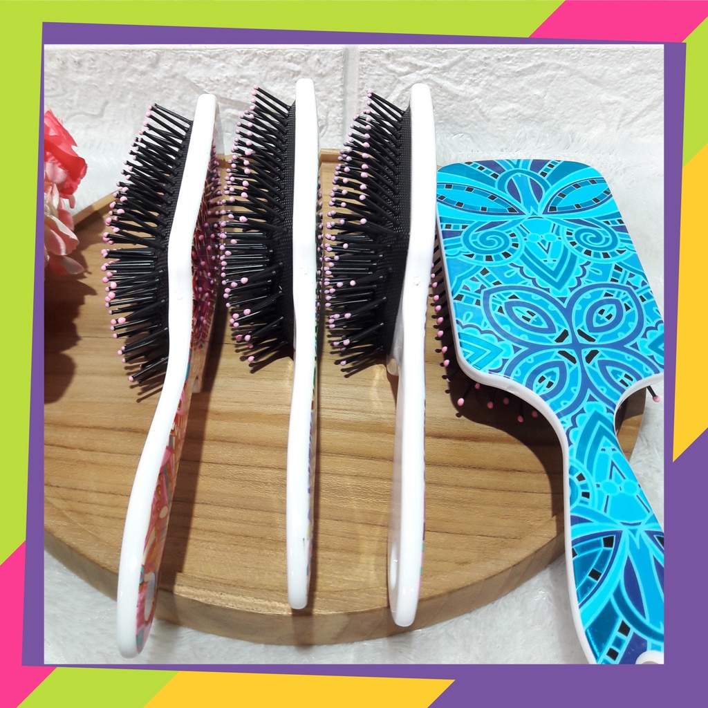 1447 / Sisir rambut anti kusut premium model kotak / Hair comb wanita