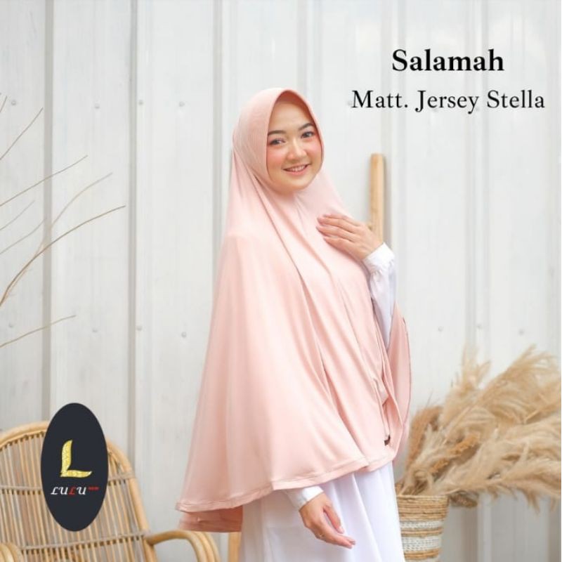 Lulu Hijab SALAMAH Jumbo/ kerudung jilbab instan khimar mat stella