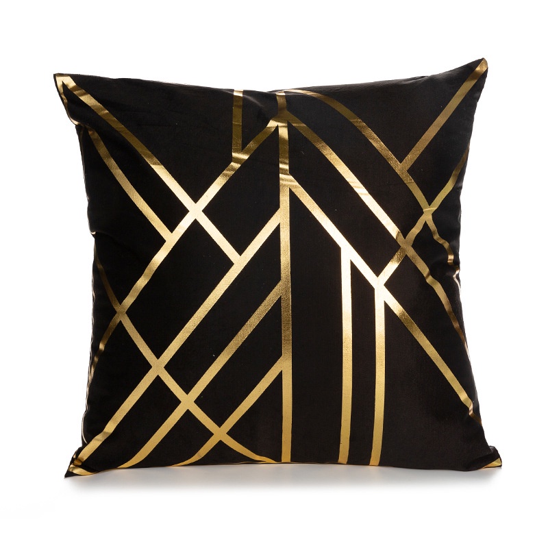 Black Series Pillow Cushion Cover / Sarung Tutup Bantal Sofa Berudru Motif Modern Minimalis