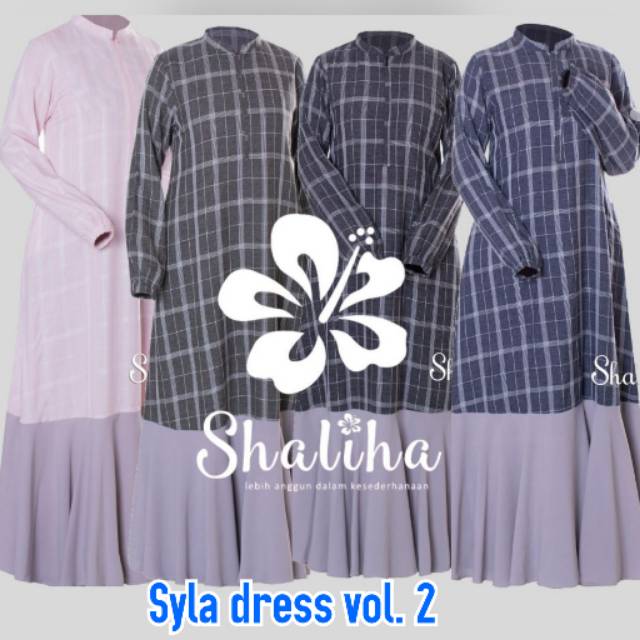 SHALIHA HIJAB SYLA VOLUME 2 GAMIS DRESS PESTA BUSUI CERUTTI CASUAL