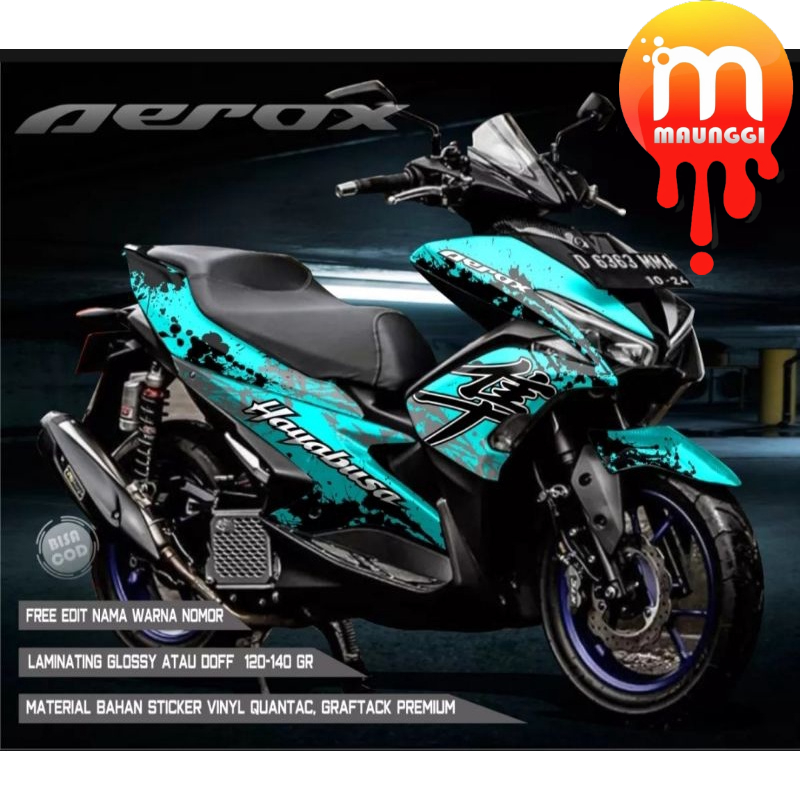 Decal aerox 155 full body Striping motor aerox full motif hayabusa Stiker aerox tosca