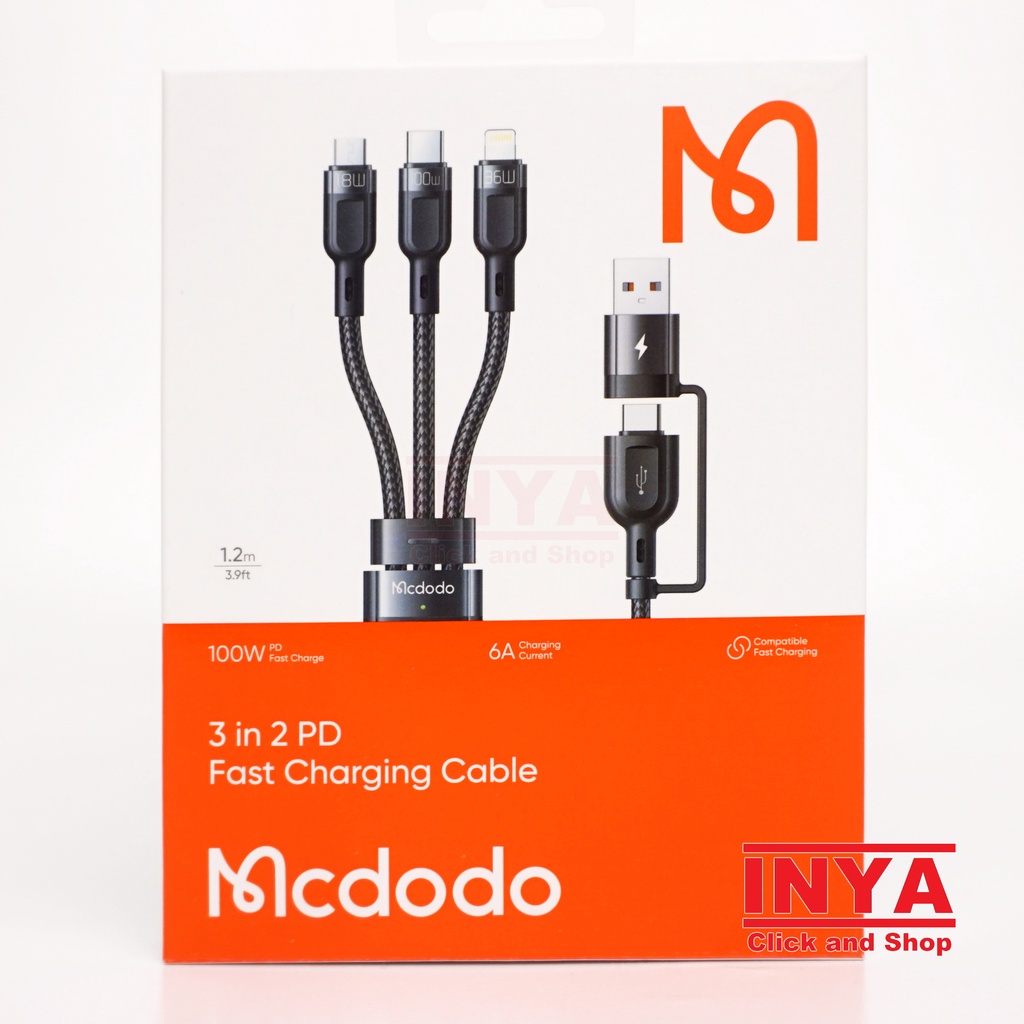 MCDODO CA-8800 3 in 2 PD FAST CHARGING CABLE 1.2m - Kabel Data Multi Fungsi