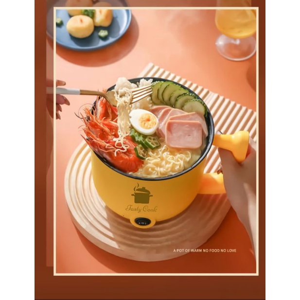 Panci listrik serbaguna 1.8L New Model Tasty Cook/Panci elektrik multifungsi 1,8L