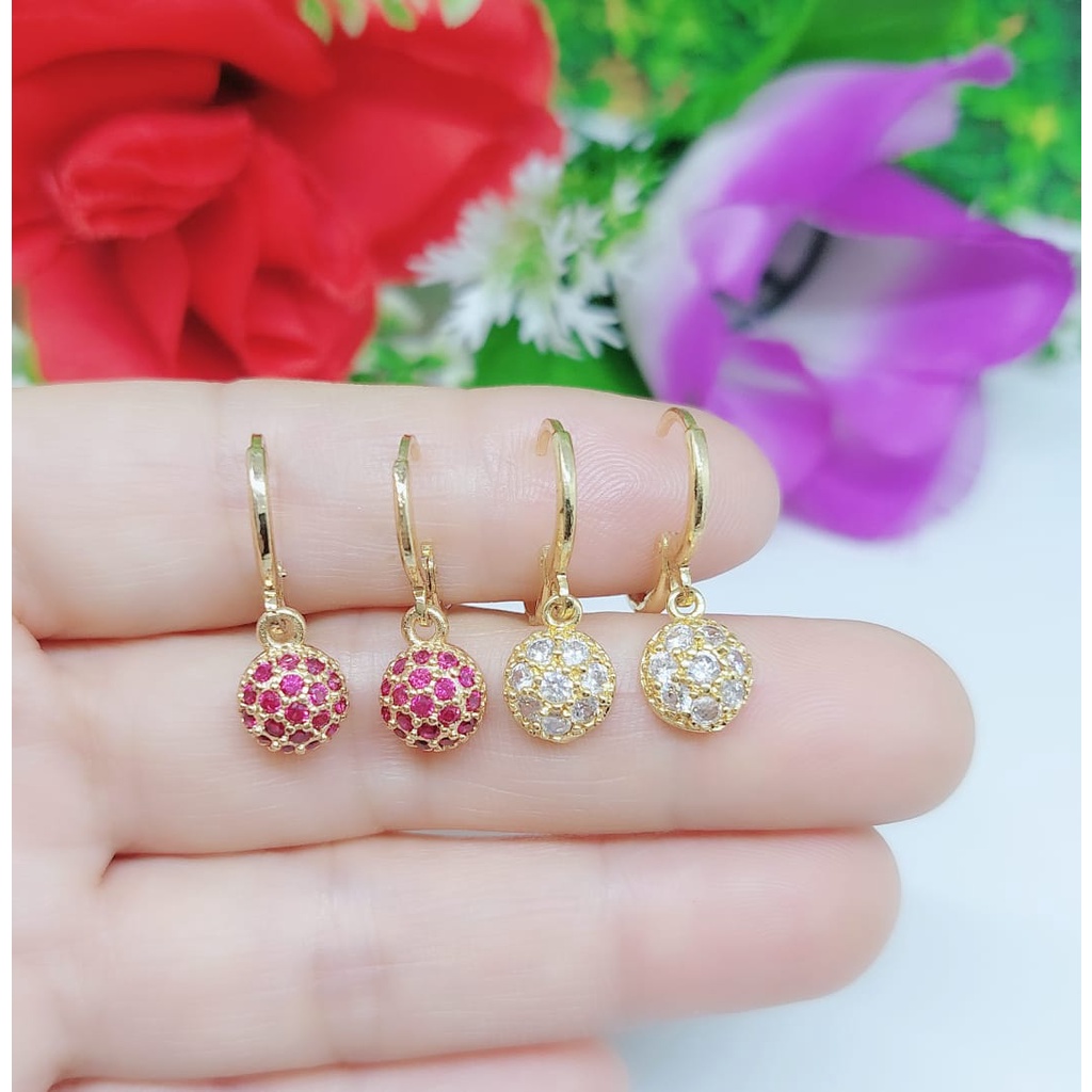 Anting xuping mata full lapis emas perhiasan fashion 0407