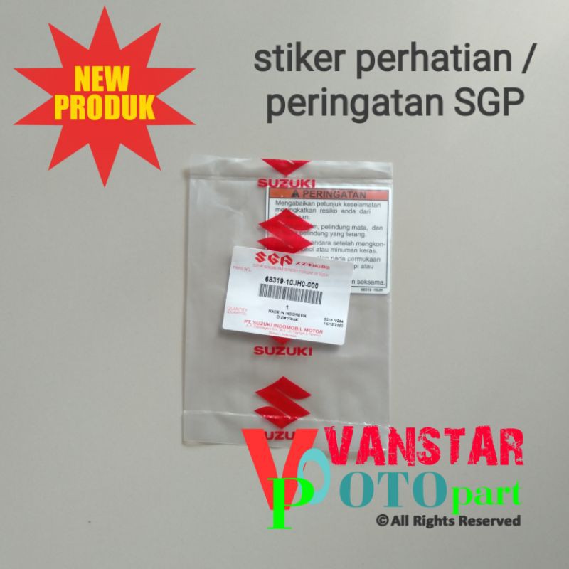 stiker perhatian suzuki