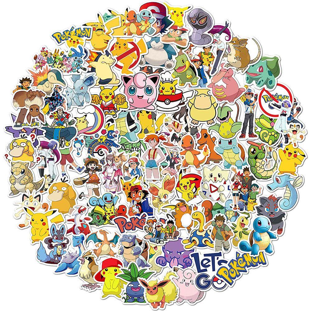 Mxbeauty Stiker Pokemon Mini DIY Dekorasi Klasik Anime Motor Sekolah Kantor Perlengkapan Koper Pokemon Skateboard Animel Stickers