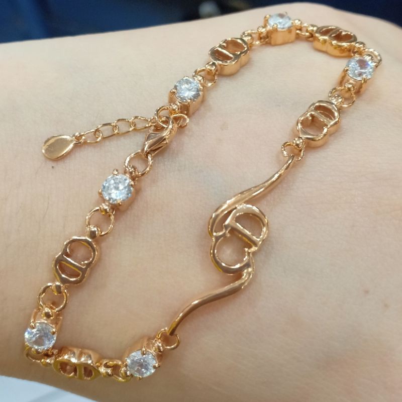 SinarBaru Gelang Silver925 cor CD 11½gr 19cm gelang perak lapis emas