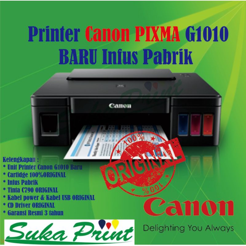 Printer Canon G1010 BARU Infus Pabrik