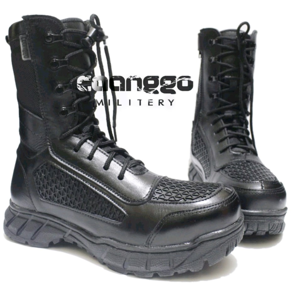 SEPATU PDL CAANGGO Jaring tawon Bahan kulit Asli pdl tni polri-2