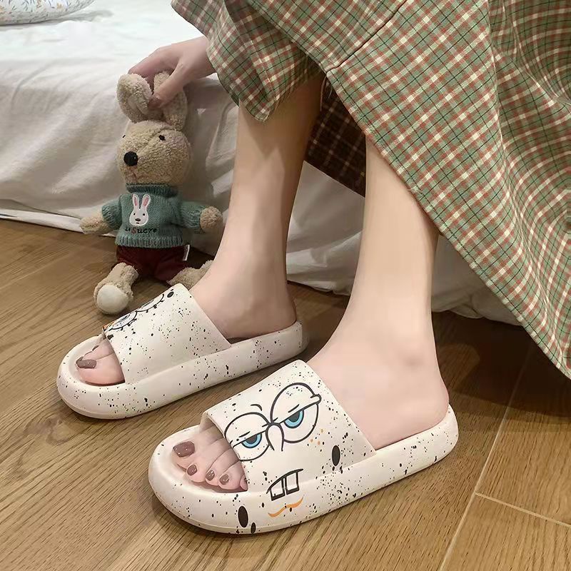 sandal slide KARAKTER KOREA IMPOR sendal wanita dan pria UNISEX APLLAUSE KAWS murah Karet perempuan santai KOREAN STYLE terbaru murah-1