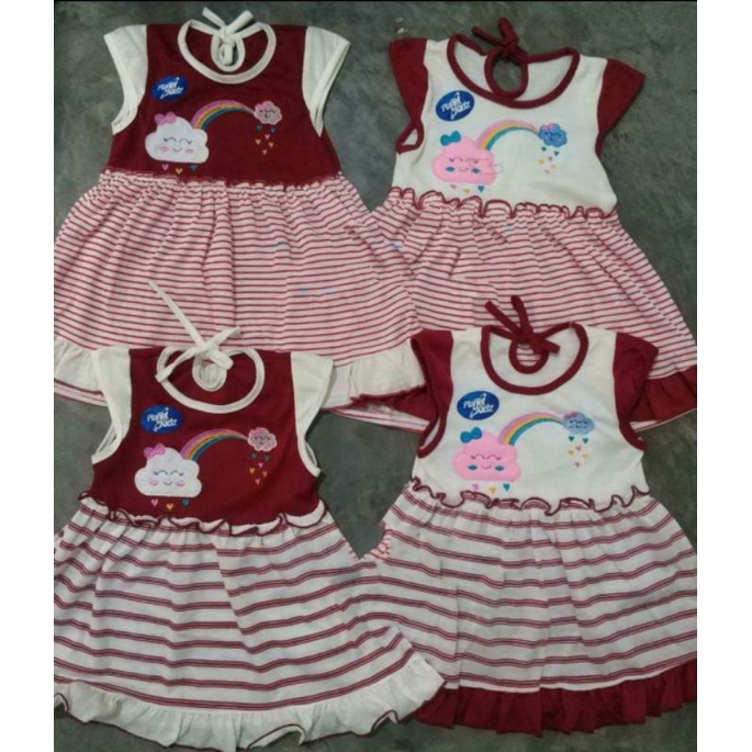 Baju bayi Dress bayi 0-12 bulan Planet kidz rok anak newborn baju anak perempuan atasan baru lahir planet kids grosir murah bawahan AWAN