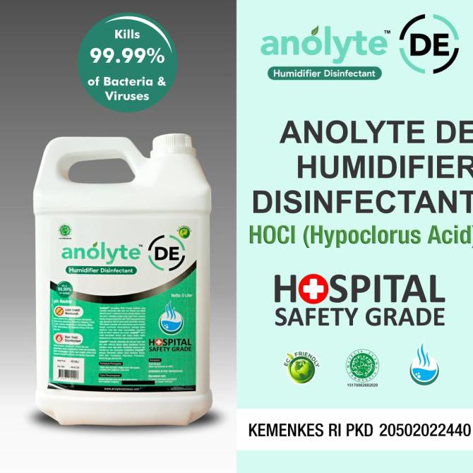 Anolyte Air Humidifier Hocl 5 Liter Cairan Disinfektan Non Alkohol Terbaru