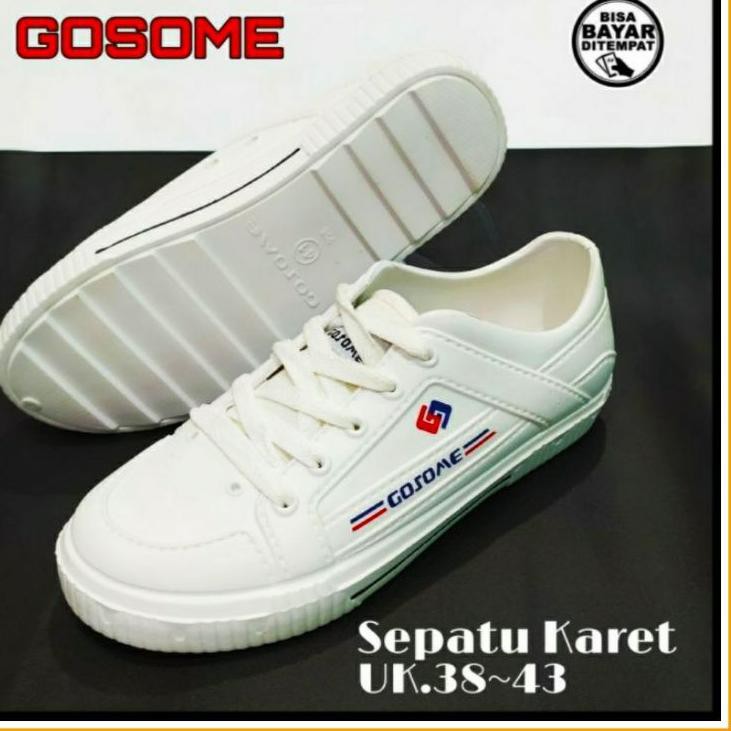 Sepatu Karet Pria Anti Air Gosome Komin Bahan Phylon Warna Putih Size 39 s/d 43 Murah Terlaris