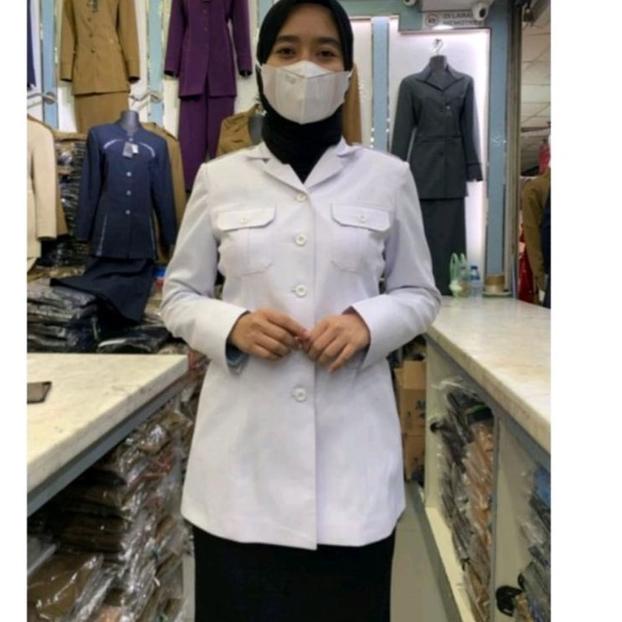 LANGSUNG KIRIM.. Blazer Guru Hitam Putih Rok Span / Seragam Hitam Putih / Baju Hitam Putih Guru / Ba