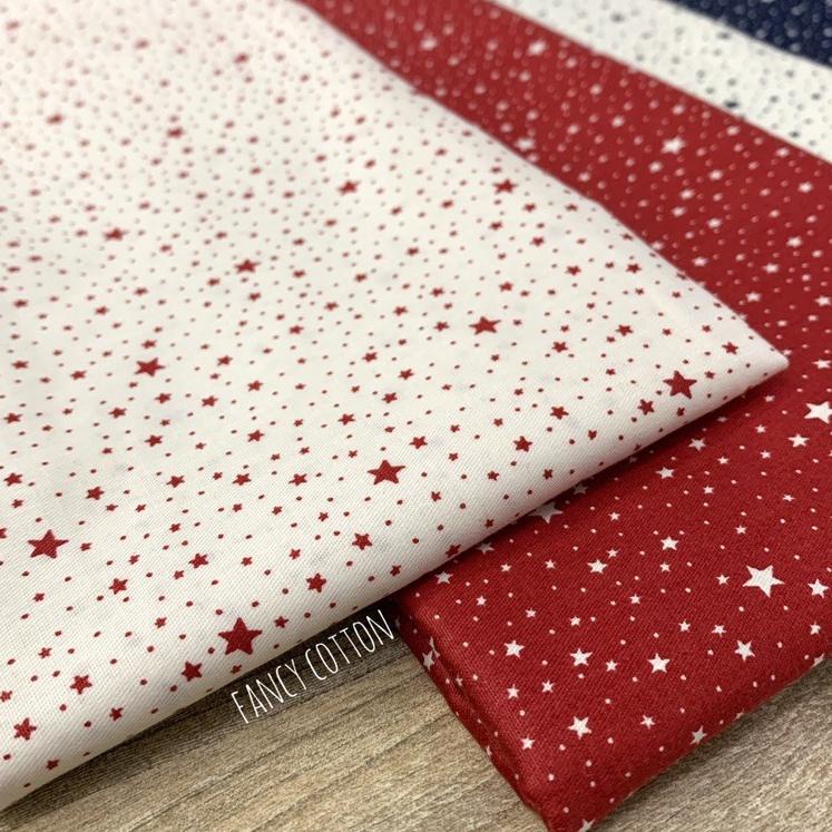 ♠ Kain Katun Jepang motif tiny fancy star dari tokai senko ✤