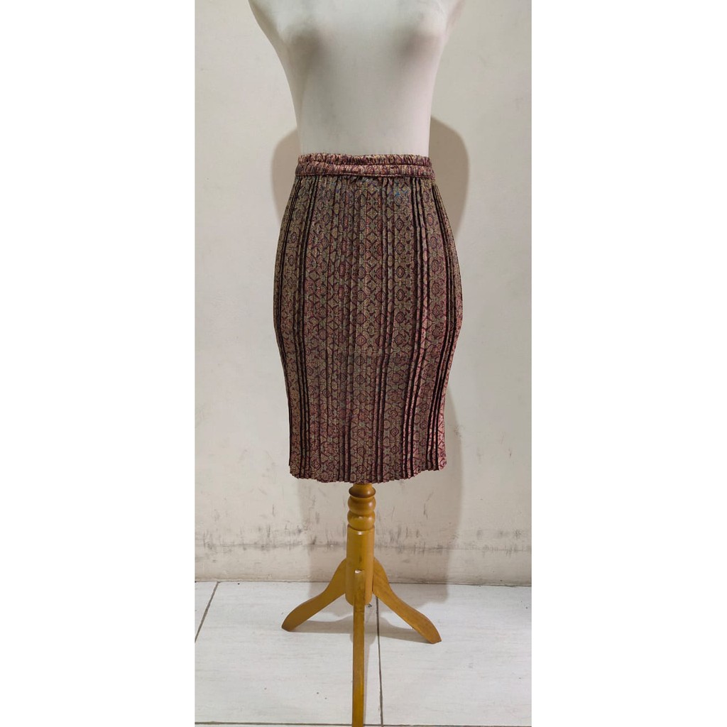SB Collection Rok Plisket Winia Pendek Midi Batik Jumbo Wanita
