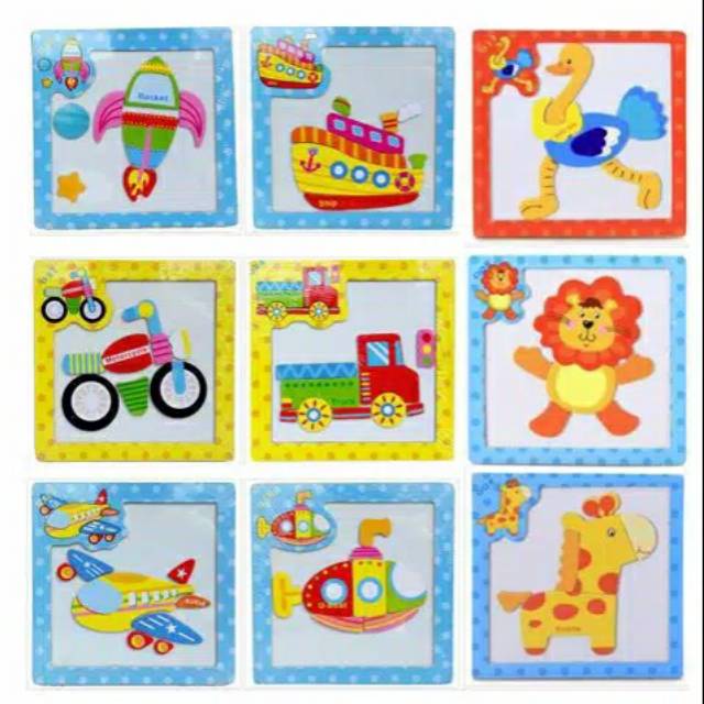 Mainan Edukasi Puzzle 3D Magnet Lucu / Jigsaw 3D Magnetic