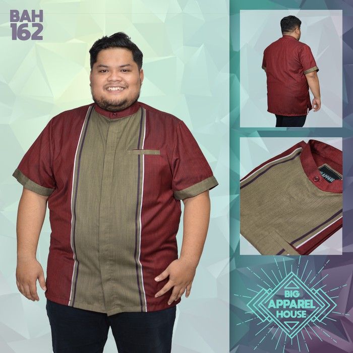 keren KEMEJA KOKO PRIA/COWOK UKURAN BESAR JUMBO BIG SIZE XXXXXL (BAH162)