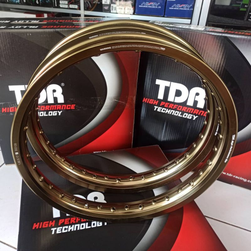 VELG TDR BROWN TITANIUM MIRROR RING 17 UKURAN 185-160 ORIGINAL TDR