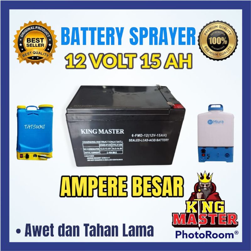 Jual BATRAI SPRAYER / BATRAI 12 VOLT 15 AH / ACCU SPRAYER ELEKTRIK