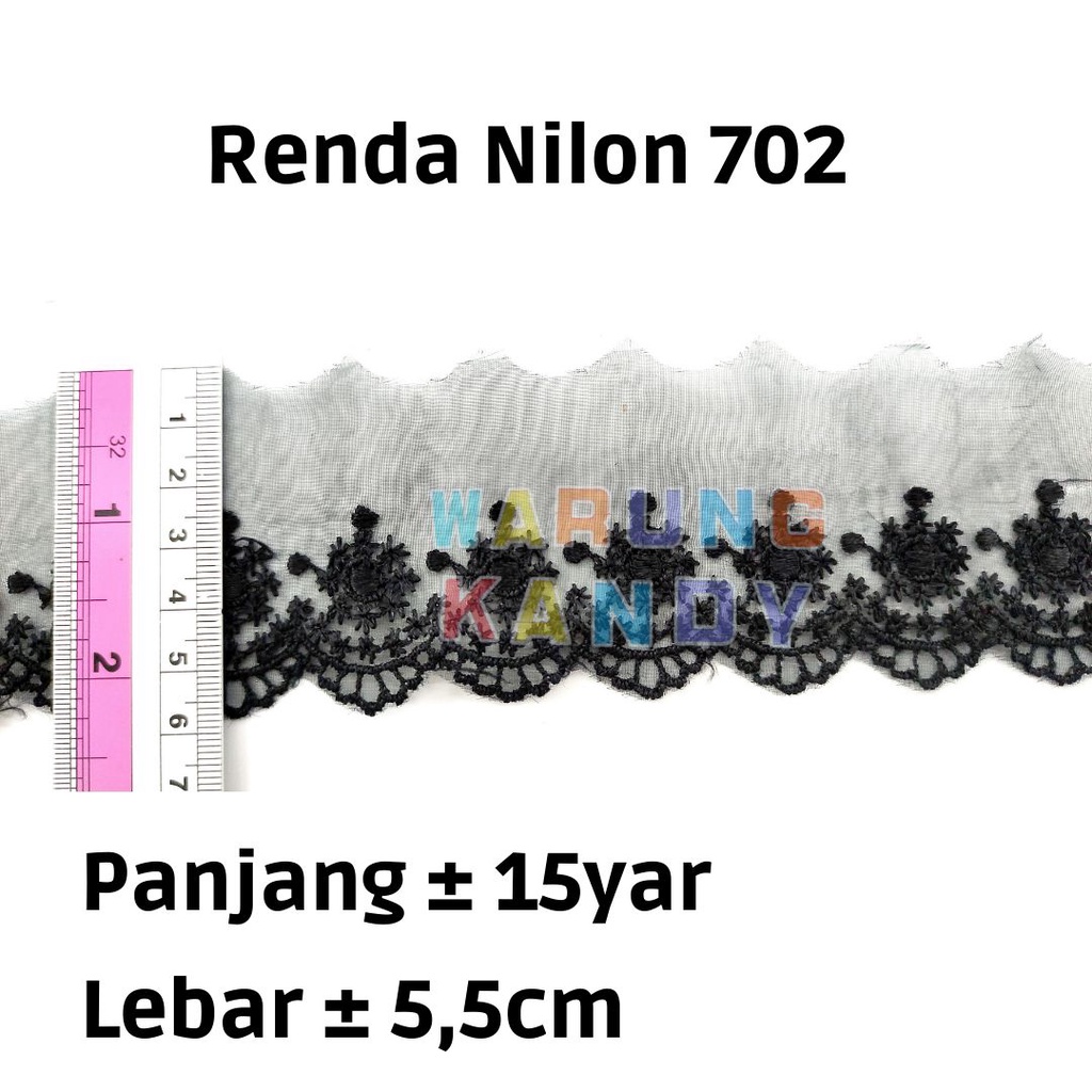 Renda Nilon / Nylon 702 Hitam