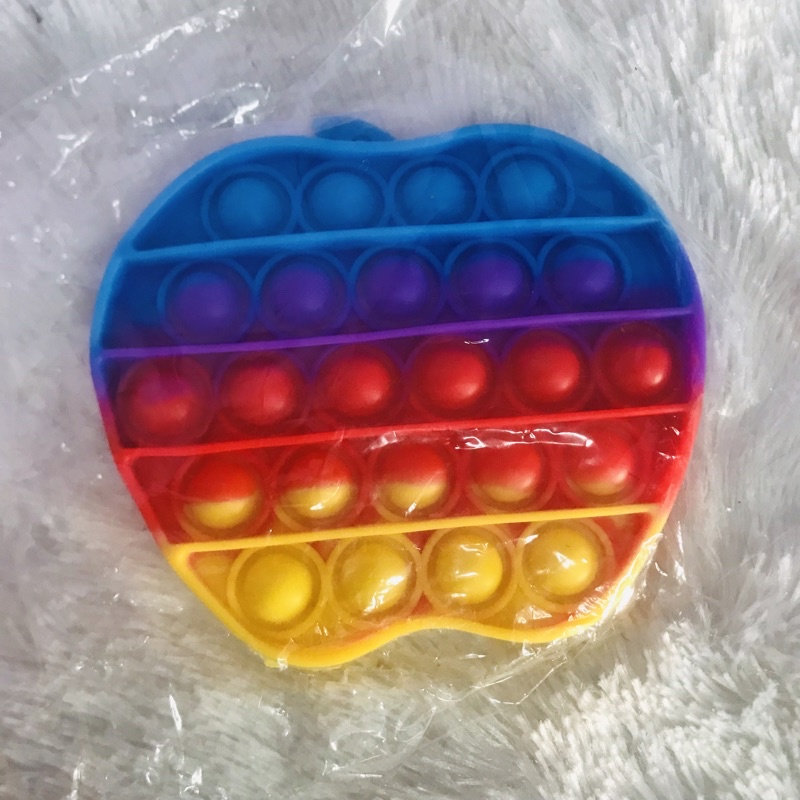[BISA MENYALA] Tas Pop it LED Bisa Menyala Fidget Push Popit Mainan Pop it-Pop it Apel