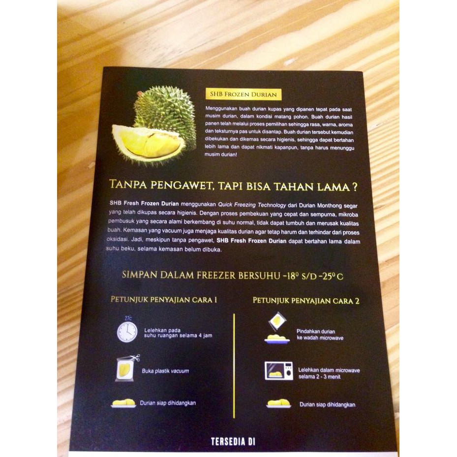 Cuci Gudang Durian Monthong Fresh Frozen Duren Montong Import 1 Kg