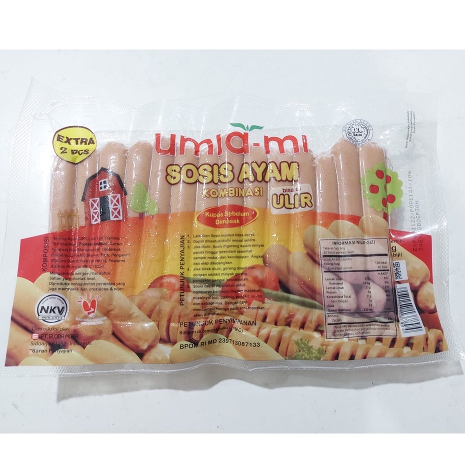 

UMIAMI sosis ayam ulir 1kg 40s