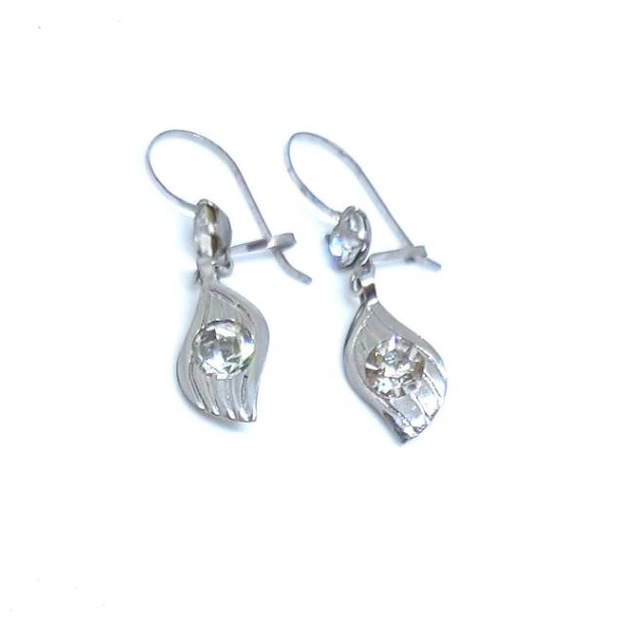 Anting Titanium Asli Earring Silver Gantung Korea