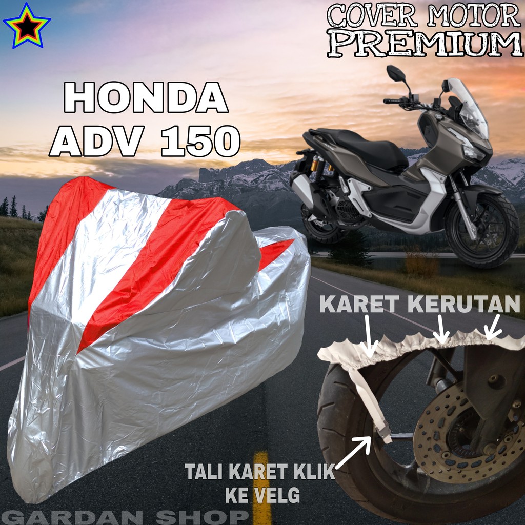 Sarung Motor HONDA ADV 150 Silver MERAH Body Cover Penutup Motor Honda Adv 150 PREMIUM