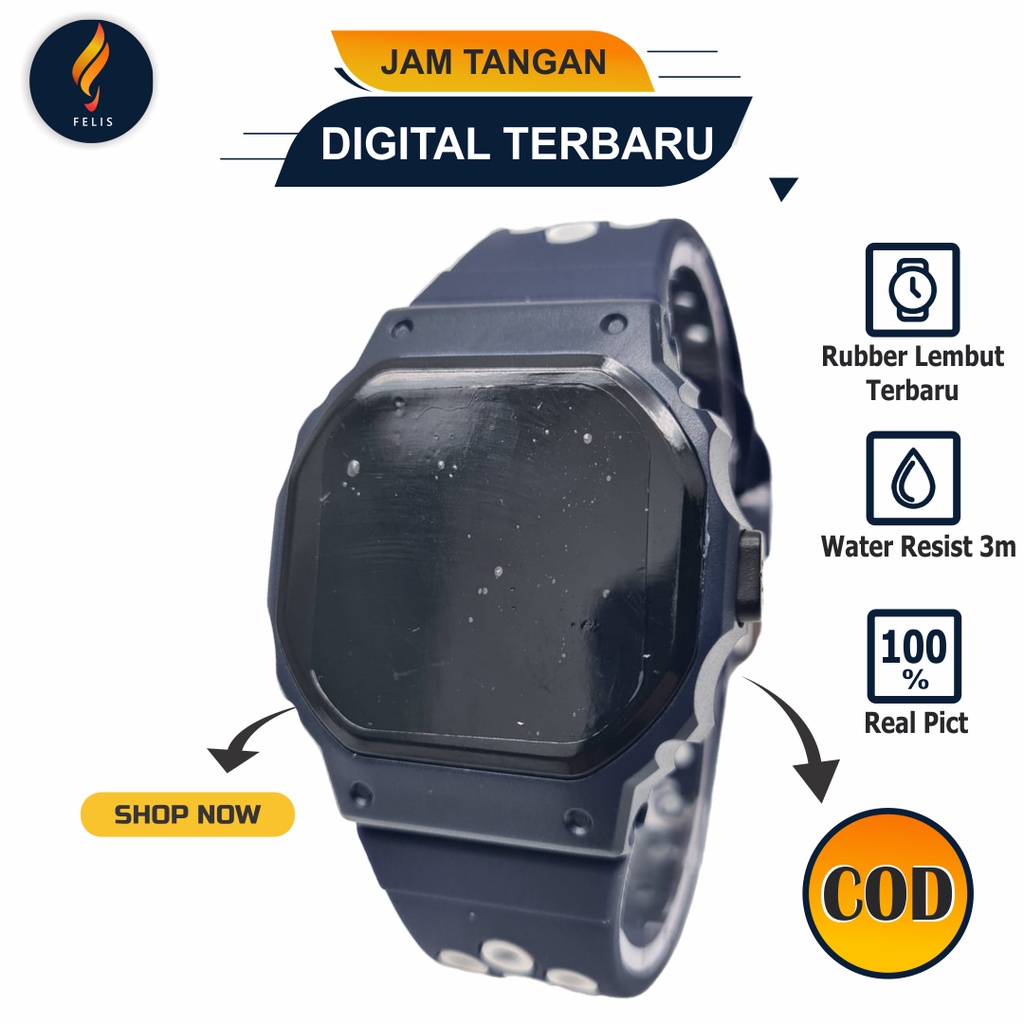 JAM Tangan Pria Wanita Digital Anti Air Trend Terbaru 2021 Jam Tangan Cewek Casual Main Kecil Elegan Murah F020-8