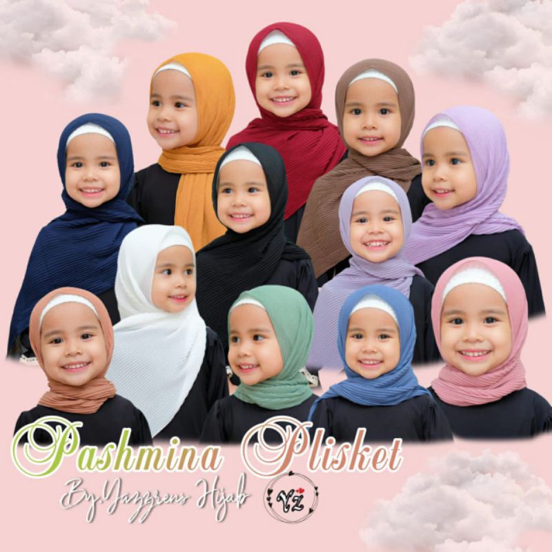 Jilbab Pashmina Plisket / Jilbab anak / Jilbab Momy