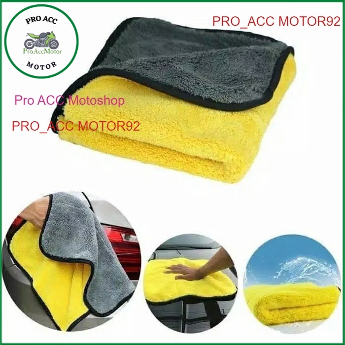 kain lap microfiber mobil dan motor super halus di dua sisi eksklusif multiguna