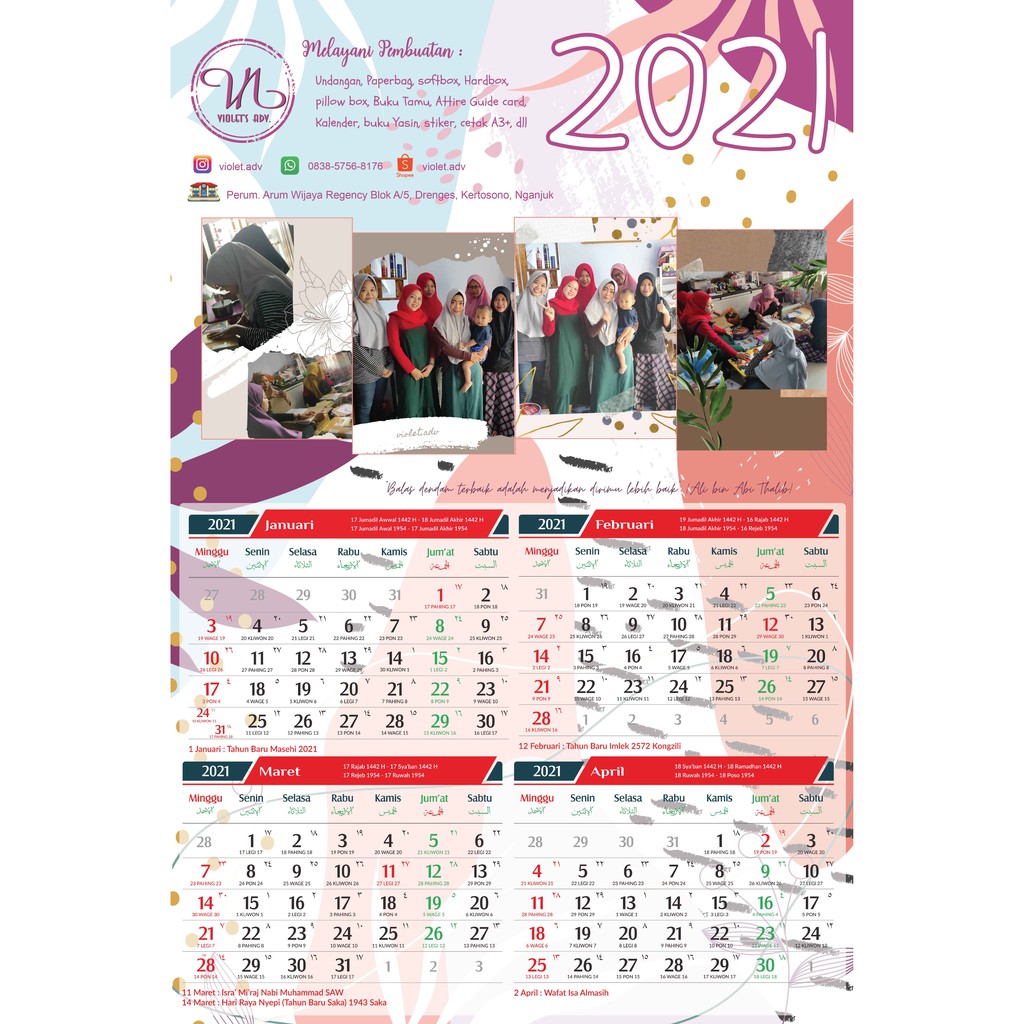 

Kalender Custom desain, Kalender promosi, kalender murah, kalender souvenir gathering, fansclub, dll