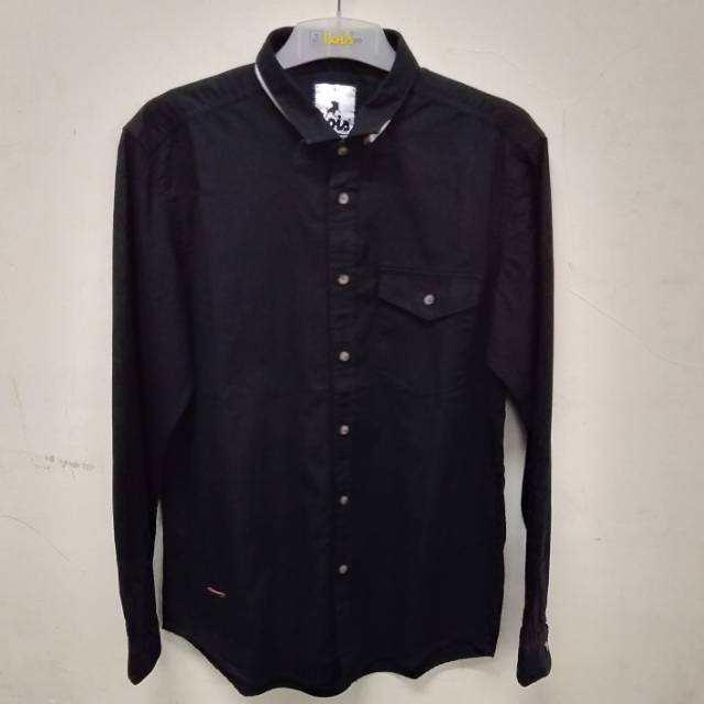 Kemeja hitam polos original lois
