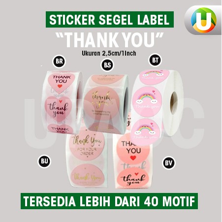 

[Isi 100Pcs - Part 16] Stiker Segel Thank You For Your Order Stiker untuk Kemasan Stiker Amplop